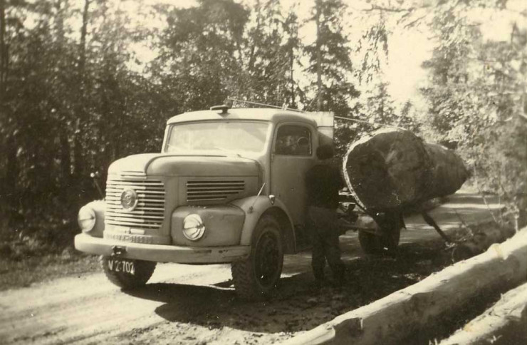 Erster LKW in Bildstein